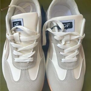 Women's Cream and Tan Sneakers